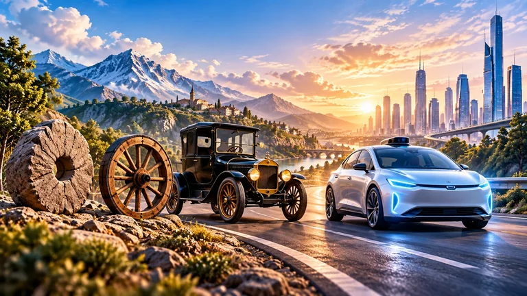 Illustration : De la roue à la voiture autonome